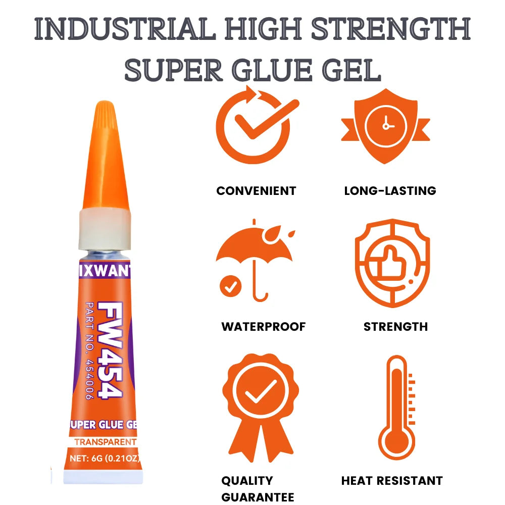 UltraBond Super Glue Gel — Fast-Dry Precision Adhesive (Waterproof & Strong Hold)