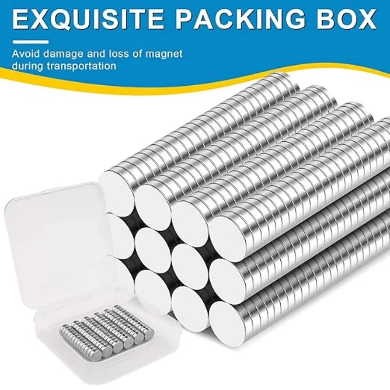 Mini Strong Craft Magnets – 8×3mm Round Adhesive-Free Magnetic Dots
