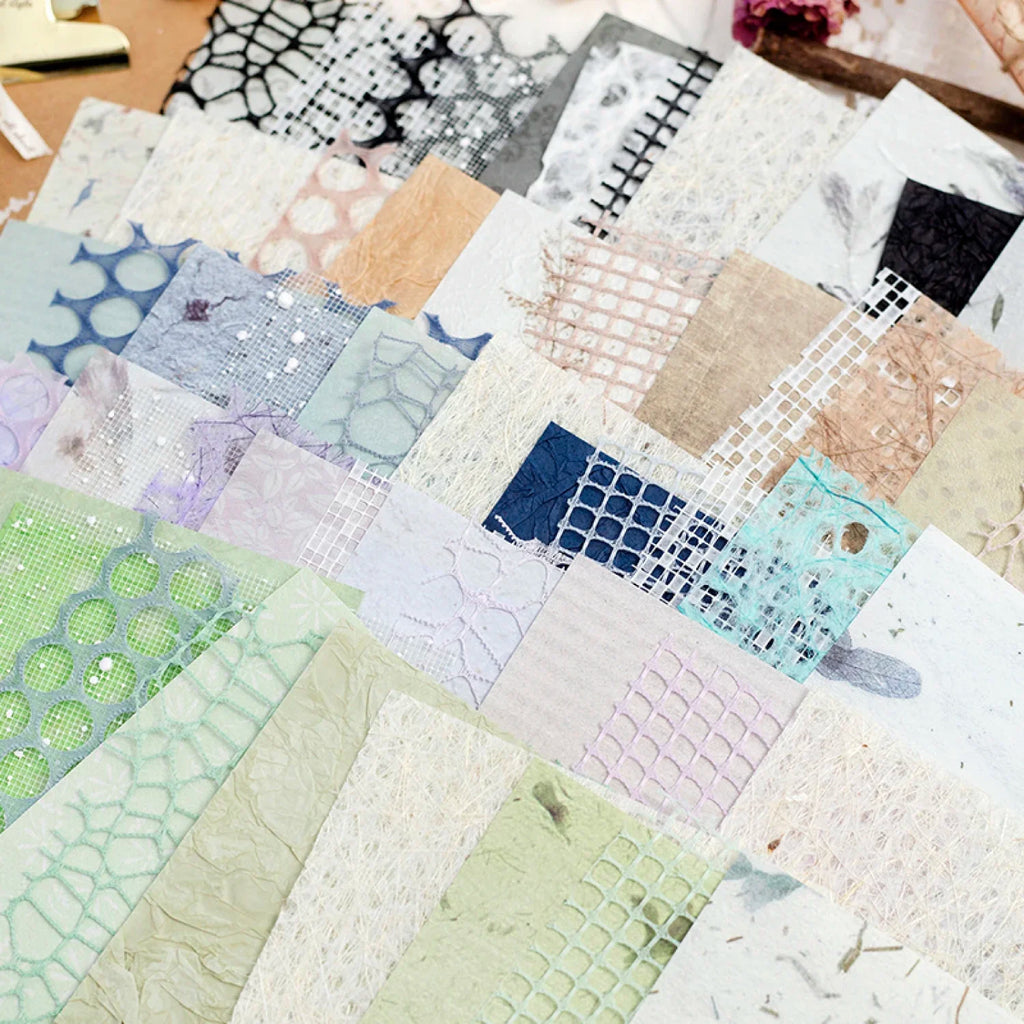 Aesthetic Textured Scrapbook Paper Pack – Vintage Collage & Journaling Materials