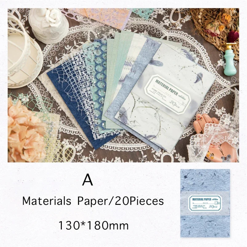 Aesthetic Textured Scrapbook Paper Pack – Vintage Collage & Journaling Materials