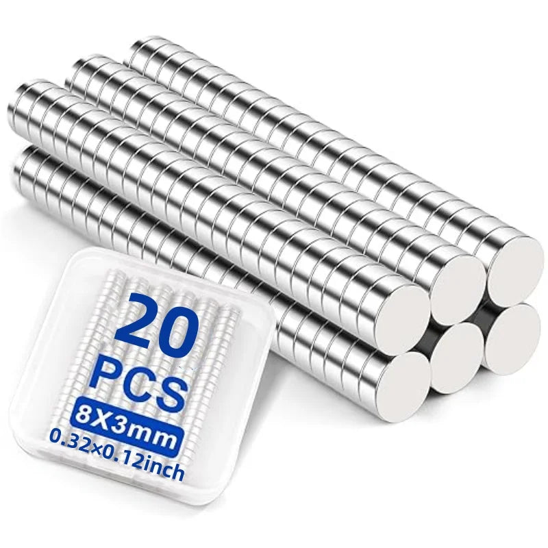 Mini Strong Craft Magnets – 8×3mm Round Adhesive-Free Magnetic Dots