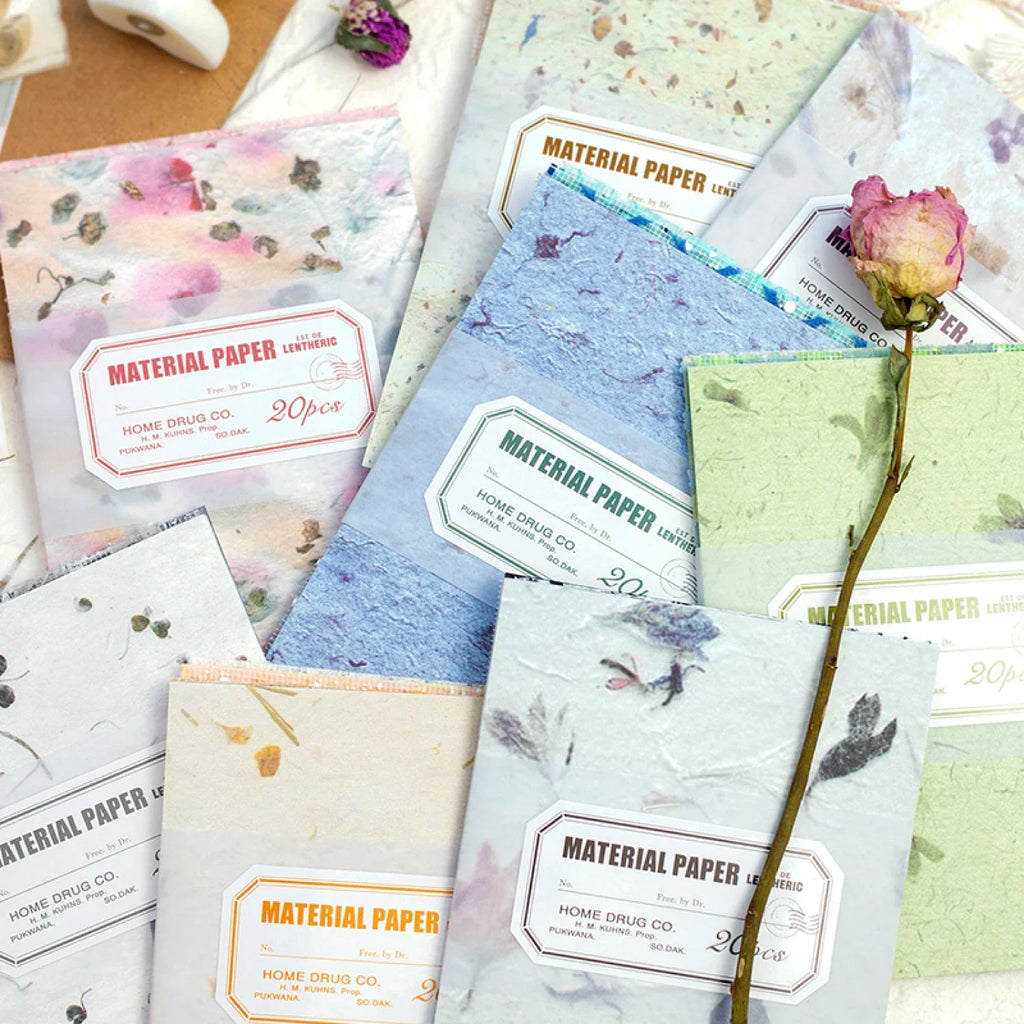 Aesthetic Textured Scrapbook Paper Pack – Vintage Collage & Journaling Materials