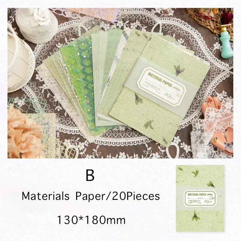 Aesthetic Textured Scrapbook Paper Pack – Vintage Collage & Journaling Materials
