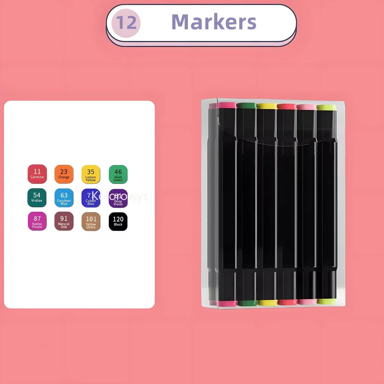Aesthetic Dual-Tip Alcohol Art Markers - 12, 24, 36, 48, 60, 80, and 168 Color Set with Case