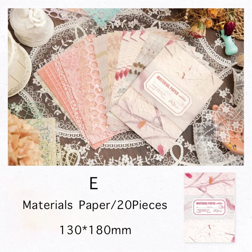 Aesthetic Textured Scrapbook Paper Pack – Vintage Collage & Journaling Materials