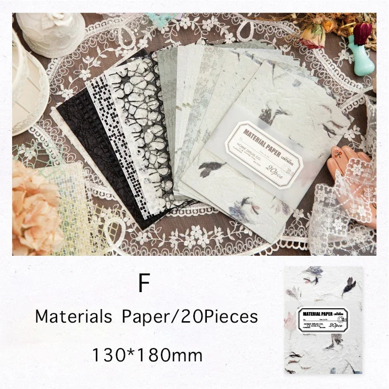 Aesthetic Textured Scrapbook Paper Pack – Vintage Collage & Journaling Materials