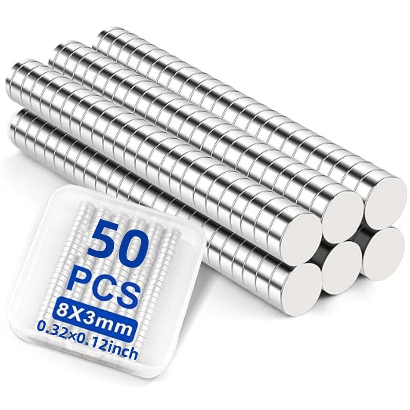 Mini Strong Craft Magnets – 8×3mm Round Adhesive-Free Magnetic Dots