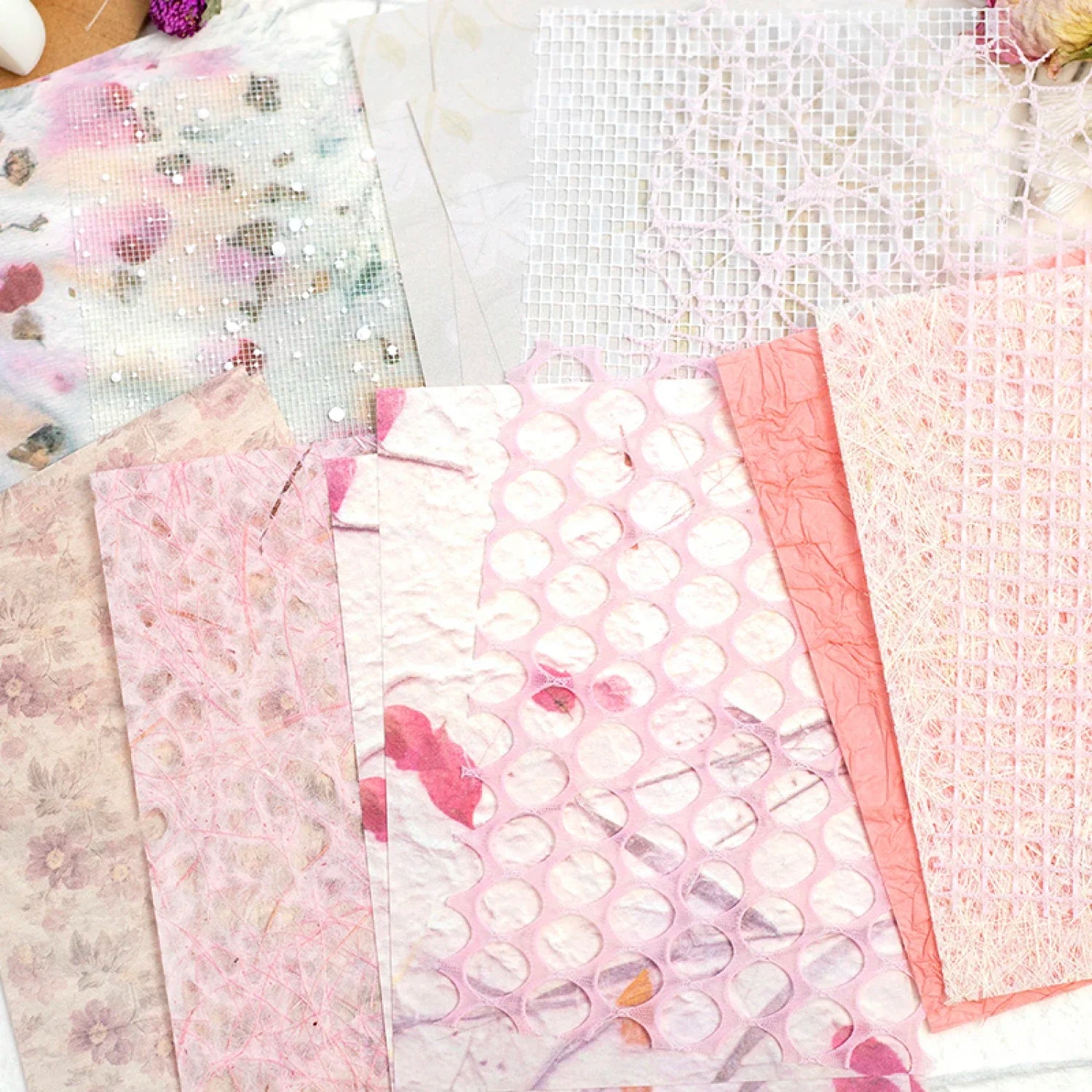 Aesthetic Textured Scrapbook Paper Pack – Vintage Collage & Journaling Materials