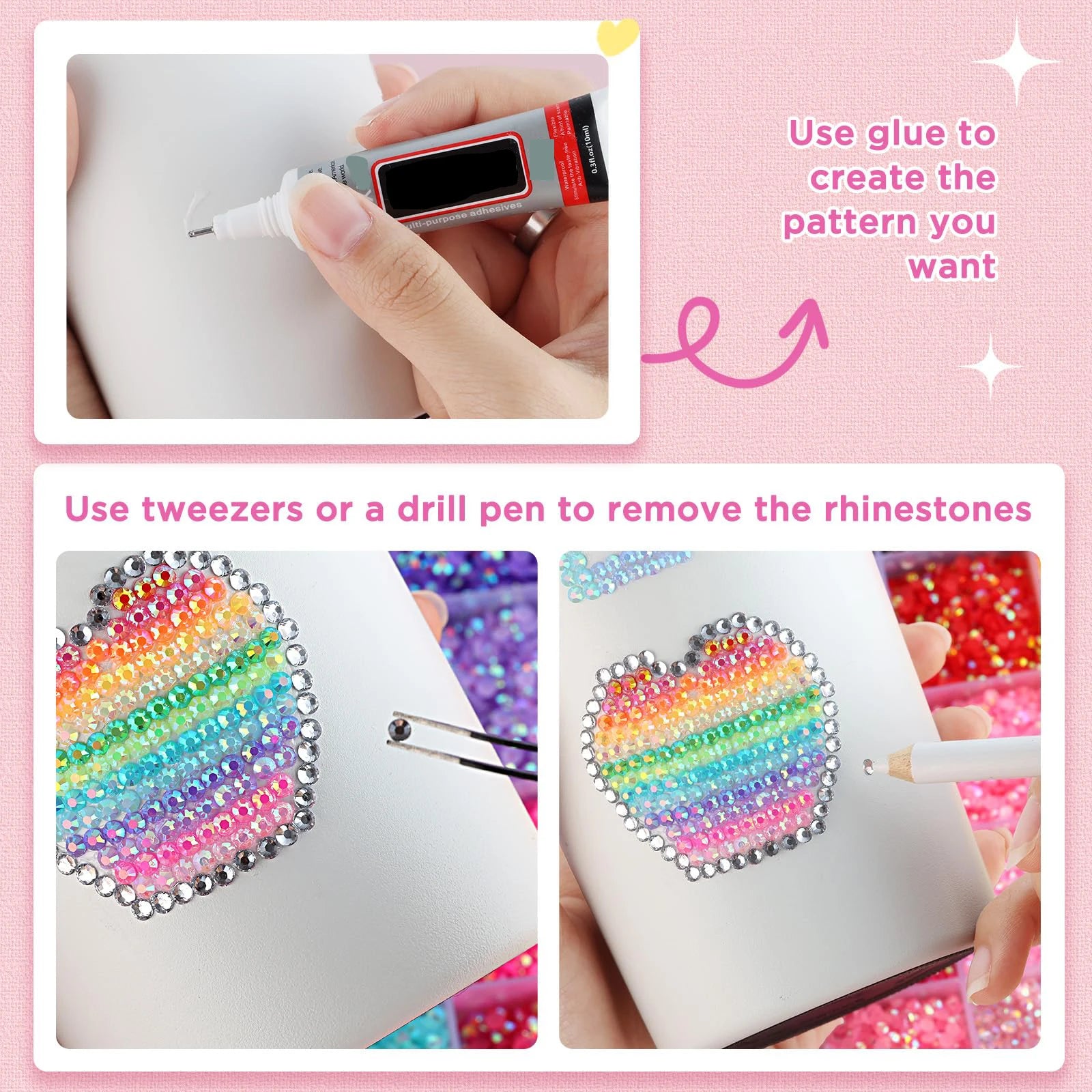 40-Color Jelly Rhinestone Craft Kit – Sparkling Gems for DIY Beadazzling & Creative Projects