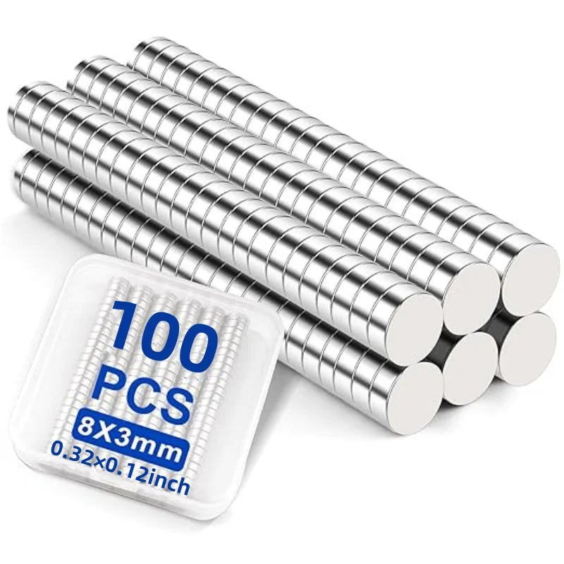 Mini Strong Craft Magnets – 8×3mm Round Adhesive-Free Magnetic Dots